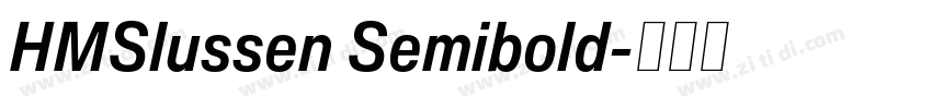 HMSlussen Semibold字体转换
